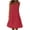 Red, variant on WIZUTIZ Womens Summer Dress Stylish Casual Knee-Length Solid Vacation Dress U Neck Sleeveless Sun Dress for Teen Girls Crochet Ruffled Linen Cocktail Dress Army Green L