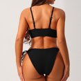 thumbnail image 3 of Feimerou Women Sexy Bikini Sets Two Piece Swimsuits Adjustable Shoulder Strap Scoop Neck Tie Side Mid Waist Bathing Suit Swimwear, 3 of 4