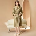 Afdoent Womens Nightgown Female Solid Color Autumn Elegant Casual Thin