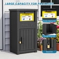 thumbnail image 3 of Nihsuao Package Delivery Box Outdoor with Lockable Secure, Waterproof & UV-Resistant, Anti-Theft Parcel, Large Double Wall Resin Outdoor Deck Box for Porches, Patios, Curbside, Black, 3 of 7