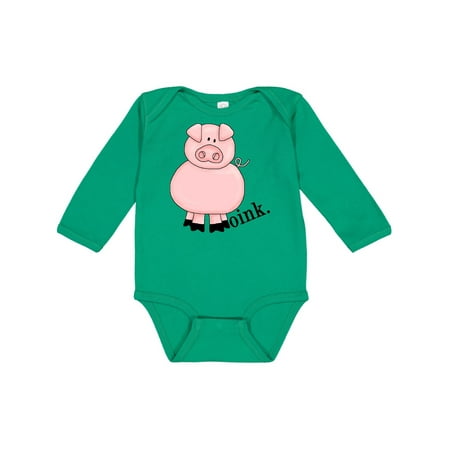 

Inktastic Pig-Oink Gift Baby Boy or Baby Girl Long Sleeve Bodysuit