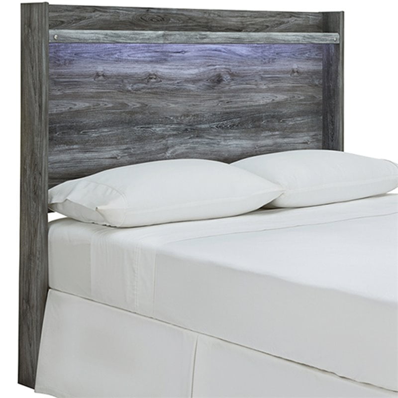 Ashley Furniture Baystorm Full LED Panel Headboard in Smokey Gray