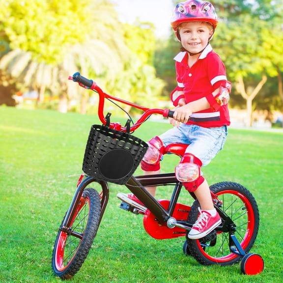 Bike Basket Detachable Front Handlebar Lift Off Baskets for Kids Bike Accessories ( Black )