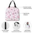 thumbnail image 3 of Yiaed Rose Flowers Print Insulated Lunch Bag Reusable Cute Tote Lunch Box, Leakproof Cooler Lunch Bags for Work Office Travel School Picnic, 3 of 5