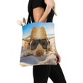 thumbnail image 3 of ASHLEIGH Funny Retriever Dog Relaxing at the Summer Beach Unisex Canvas Tote Canvas Shoulder Bag Resuable Grocery Bags Shopping Bags for Women Men Kids, 3 of 3