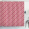 thumbnail image 1 of Jasmine Shower Curtain, Digitally Generated Petals Summer Flora Repetition Botanical Blossom, Fabric Bathroom Set with Hooks, 69W X 75L Inches Long, Magenta and Grey Yellow, by Ambesonne, 1 of 3