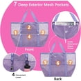 thumbnail image 4 of Mesh Beach Bag, Extra Large Beach Tote with Zipper Pocket Pool Bag for Cruise/Swim/Vacation Essentials, 4 of 8