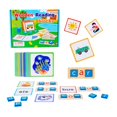thumbnail image 2 of figatia Matching Flash Card Games See and Spell Learning Toy Wooden Reading Blocks for 2 blue, 2 of 9