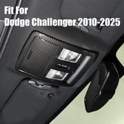 JJMY Carbon Fiber Roof Reading Light Cover Trim Kit For Dodge Challenger 2010-2025