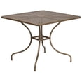 thumbnail image 3 of Bowery Hill 5 Piece 36" Square Steel Flower Print Patio Dining Set in Gold, 3 of 4