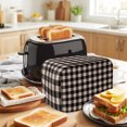 thumbnail image 3 of Toaster Cover 4 Slice, Black Plaid Dustproof Bakeware Oven Protector with Top Hook, Vintage Country Gray Buffalo Check Gingham Waterproof Small Kitchen Appliance Toasters Dust Cover, 12"x11"x8", 3 of 9
