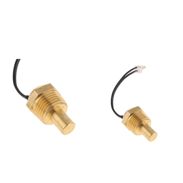 2 X Medidor De Temperatura Del Medidor De Temperatura Del Agua Del Coche Sensor De Enchufe De Cabeza De 21 Mm 1/2 Hilo Soledad Sensor del medidor del medidor de la temperatura del agua