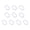 White small code, variant on Ywmsfl 100pcs Smooth Sliding Shower Hooks With Locking Mechanism Secure Closure Rings Bathroom Curtain Rod Attachmen