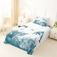 thumbnail image 5 of Erosebridal Cute Whale Kawaii Turtle Twin Sheet Sets,Underwater World Watercolor Coral Bedding For Boys Teens 3pcs, 5 of 6