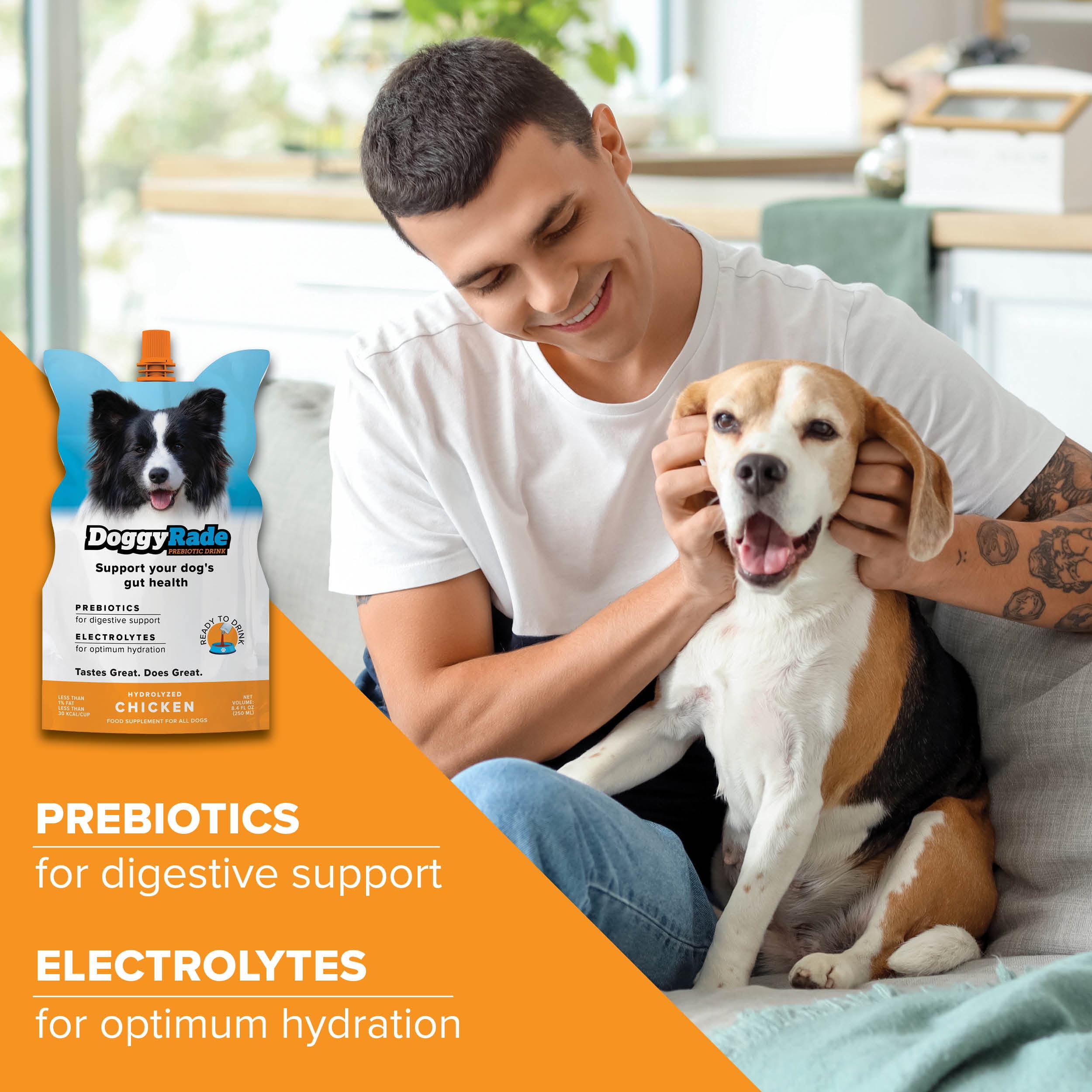 DoggyRade & YummyRade Bundle/Dogs 6 Weeks and Older/Prebiotics Gravy Topper/Digestion & Immune Support/Low-Calorie & Fat