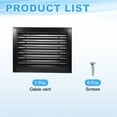 thumbnail image 3 of Uxcell 14x18 Inch Gable Vent, 1PCS Aluminum Alloy Wall Shed Vents with Strainer, Black, 3 of 7