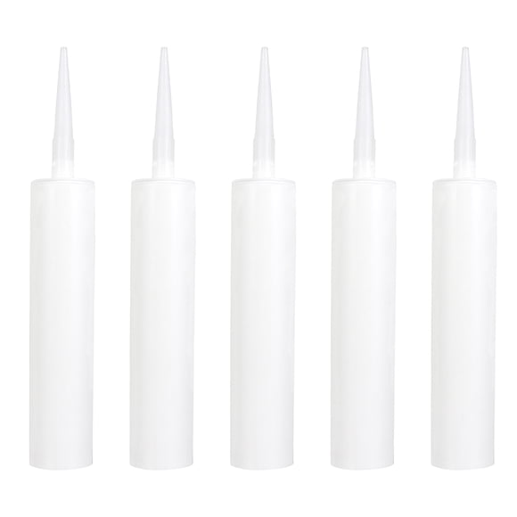 Milisten 5 Pcs Empty Plastic Caulk Tubes Refillable Sealant Caulking Tube Home Supplies