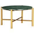 thumbnail image 1 of vidaXL Coffee Table Green 60x60x35 cm Real Stone with Marble Texture, 1 of 4