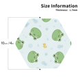 thumbnail image 2 of Yiaed Kawaii Frogs Print Leather Coasters for Drinks - Cup Coasters Coffee Table Kitchen Table Bar, Home & Office Gifts Handmade Drink Coasters-Hexagon, 2 of 6