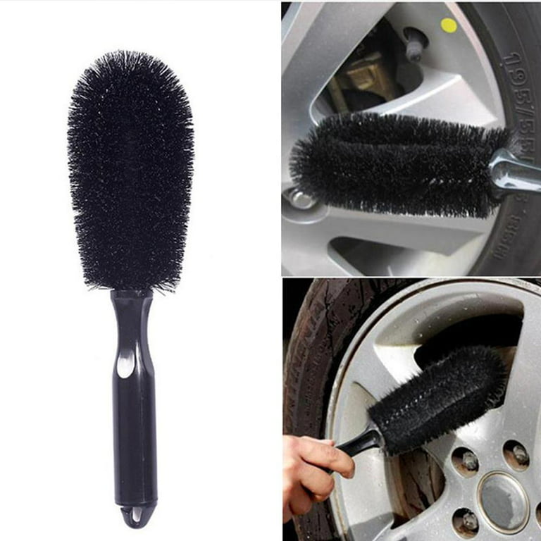 Car Wheel Tire Cleaning Brush Tool, Rim Scrubber Detailing Brush  Lightweight Grooming Brush Long Handle Truck for Vehicle Motorcycles