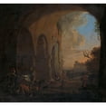 thumbnail image 2 of Jan Asselijn 21x20 Gold Ornate Framed and Double Matted Museum Art Print Titled - Drovers with Cattle Under an Arch of the Colosseum in Rome (1640 - 1652), 2 of 4