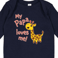 thumbnail image 4 of Inktastic My Papa Loves Me Cute Giraffe Boys or Girls Long Sleeve Baby Bodysuit, 4 of 5