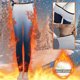 thumbnail image 2 of Gibobby Leggings de cintura alta Leggings adecuados para mujer Pantalones casuales Elástico de cintura alta Patrón retro Impreso Forro polar Capris Termal Longitud total, invierno（Azul marino， L), 2 of 5