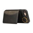 thumbnail image 5 of for iPhone 7 / iPhone 8 / iPhone SE 2022 & 2020 Wallet Case with Card Slots, Hand Wrist Strap Rotate Ring Design, Finger Grip Ring PU Leather Magnetic Button Shockproof Purse Phone Cover, Black, 5 of 7