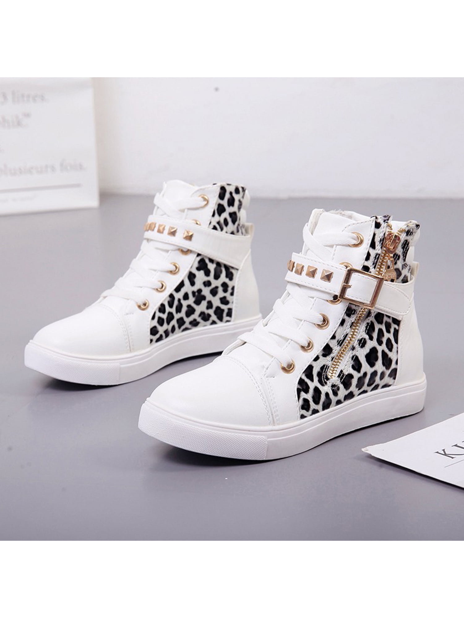 Pattern Shoes Women Platform Sneakers Women Casual Ladies High Top Casual - Walmart.com