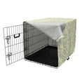 thumbnail image 3 of Floral Dog Crate Cover, Watercolor Illustration of Little Flowers Leaves, Easy to Use Pet Kennel Cover Small Dogs Puppies Kittens, 7 Sizes, Pale Olive Green Beige, by Ambesonne, 3 of 6