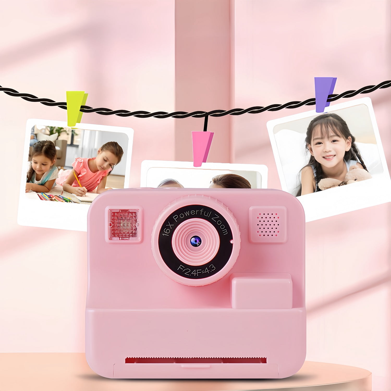 Portable Instant Print Camera  Digital Cameras for Boys & Girls Age 6-12 Birthday Gifts