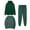 Green, variant on CFLVAEK 3 Piece Sweatsuits for Women and Men Plus Size Sweatshirts and Hoodies Drawstring Waist Sweatpants Fall Winter Tracksuits Set Gray M