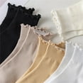 thumbnail image 6 of Harpily Clearance Women's Value, Low Cut Soft Moisture-Wicking Socks Ruffle Turn Cuff Casual Breathable Cool Knit Lettuce Crew Frilly 6 Pairs Women's Ankle Cotton Socks, 6 of 7