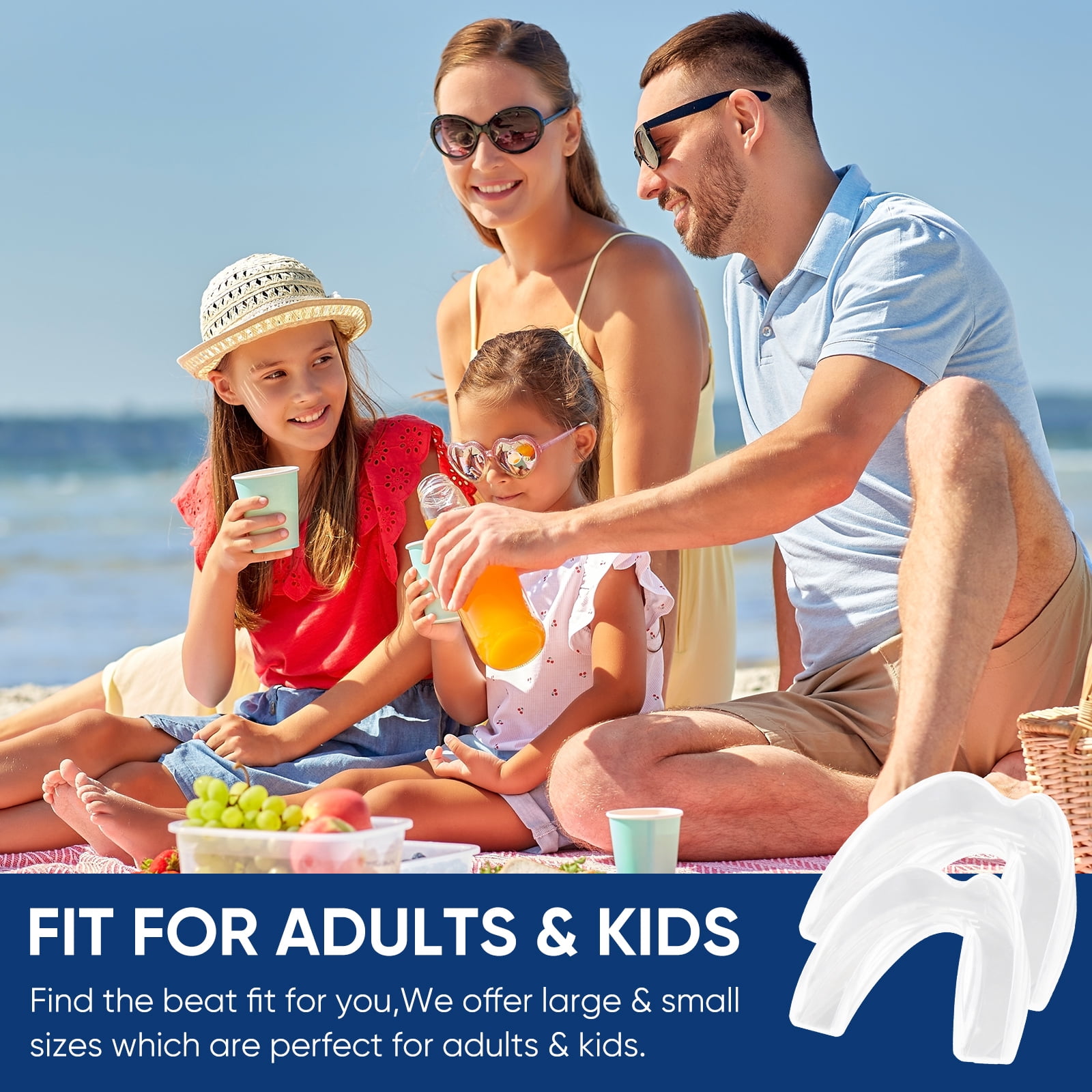 Mouth Guard For Clenching Teeth At Night, Mouth Guard For Grinding Teeth At Night, Night Mouth Guards For Teeth Grinding, Nighttime Protection for Teeth 4 Pack