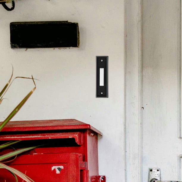 FOMIYES Botón Universal Para Timbre De Puerta Estilo Europeo Negro Durable Para Reemplazo En Espacios Del Hogar