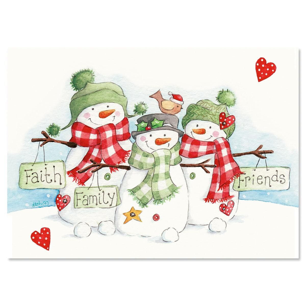 Christmas Cards Set 16 Cards & Envelopes American Greetings NIB Snowman Cardinal 