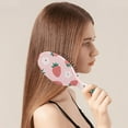 thumbnail image 2 of Fresh Strawberry Hair Brush, Sweet Red Berry Pattern Detangling Paddle Brush, Fruit Design, Soft Bristle Brush, 2 of 7