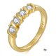 thumbnail image 2 of Alianzas de boda de 3 mm para mujer Anillo de eternidad Chapado en oro de 18 quilates Anillos de compromiso de circonita cúbica Apilable Aniversario Promesa Declaración Anillo Regalo para ella, S Feliz Sencillez, 2 of 4