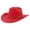 Red, variant on Unisex Classic Wide Brim Fedora Hat with Belt Buckle Felt Women's Panama Hat, Hats for Cowboy Cowgirl
