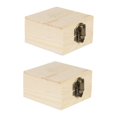 thumbnail image 1 of 2 cajas de madera sin terminar, cofres de tesoros reutilizables, cajas de joyería para guardar en casa, para regalo de cumpleaños y Halloween. Estilo C, 1 of 8