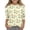 Earthy Yellow #102, variant on Kids 3/4 Sleeve Bunny Face Print T-Shirt: Easter Casual Crew Neck Top Blue 150