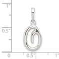 thumbnail image 3 of FJC Finejewelers Sterling Silver Initial O Pendant Necklace - Chain Included, 3 of 4