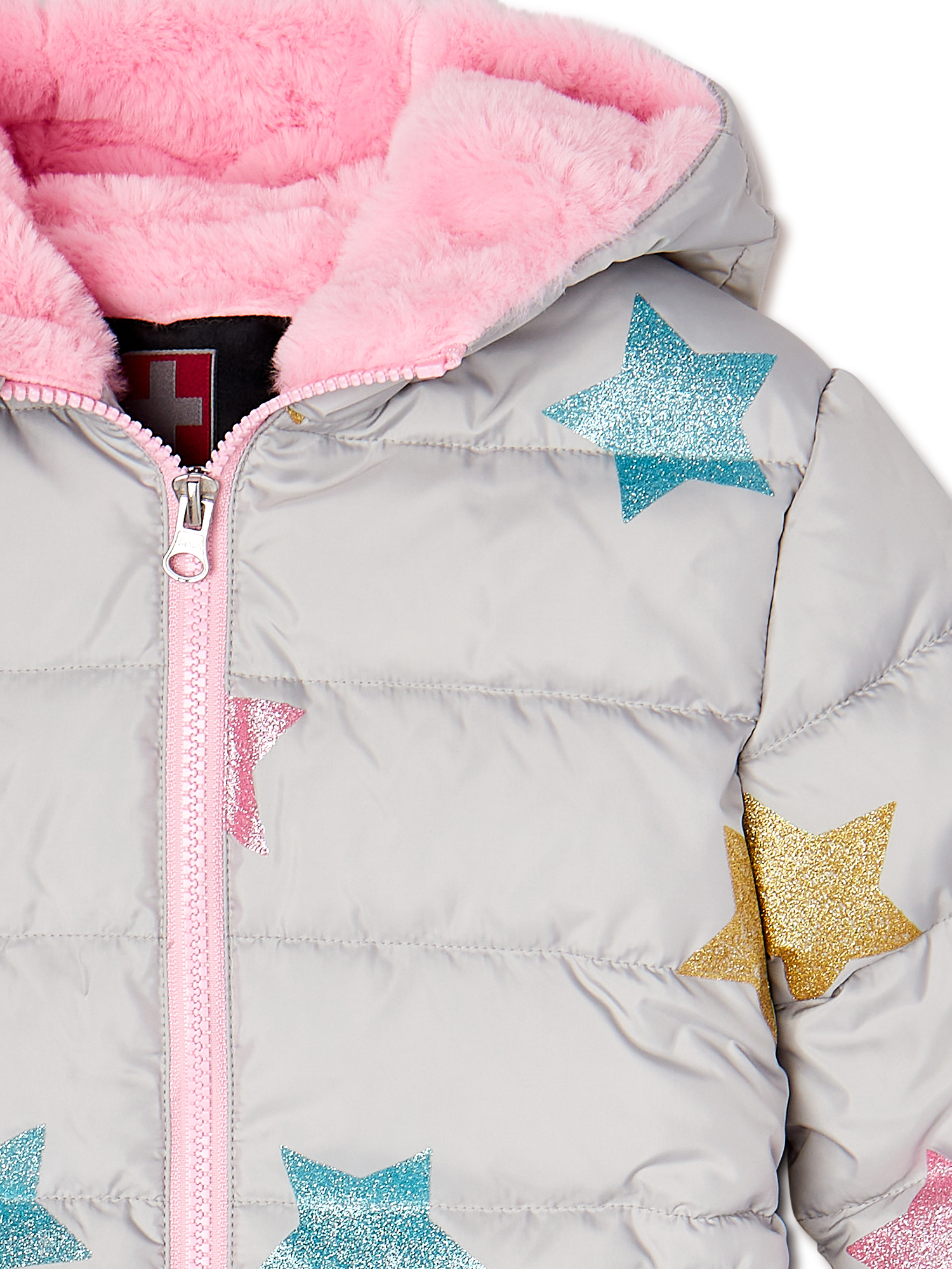 Swiss Tech Baby and Toddler Girl Puffer Jacket, Sizes 12M-5T - image 2 of 3
