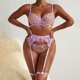 thumbnail image 3 of Gibobby Conjunto ropa interior mujer Ropa Interior Divertida para Mujer, Escote En V Profundo, Encaje Sexy, Vestido Transparente, Vestido para Conjuntos De Lencería(Morado, G), 3 of 5
