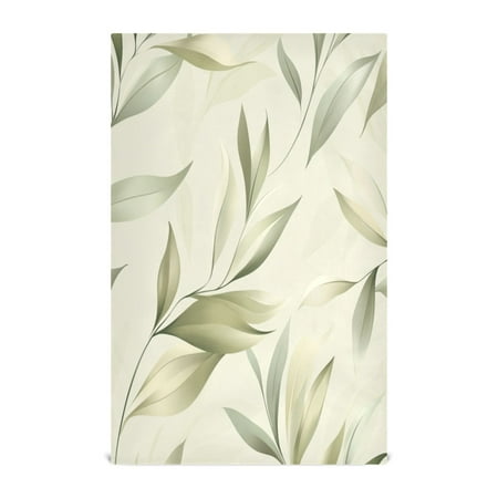

Simple Leaves Pattern Decorative Waffle Towel Kitchen Dishcloth 28x18in Multi-Use Tea Towel
