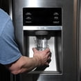 thumbnail image 5 of Bandeja de goteo para refrigerador de 2 piezas, almohadilla absorbente de agua, protege el dispensador de agua de derrames, gris oscuro, 5 of 5