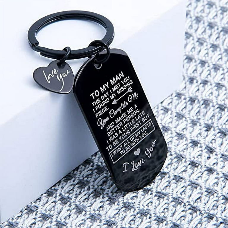 Wife Husband Anniversary Keychain Engagement Gifts for Him her