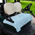 thumbnail image 2 of Golf Cart Seat Covers for 2 Seater, Blue Christmas Snowflake Soft Microfiber Cart Seat Towel Blanket, Winter Snowflake Xmas Absorbent Breathable Non Slip Bench Seats Protector for Golf Course 51"x31", 2 of 9