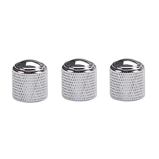 Botón de Perilla de Control de Tono de de 3 Piezas Plateado / Negro / Dorado para Guitarra Eléctrica Plata