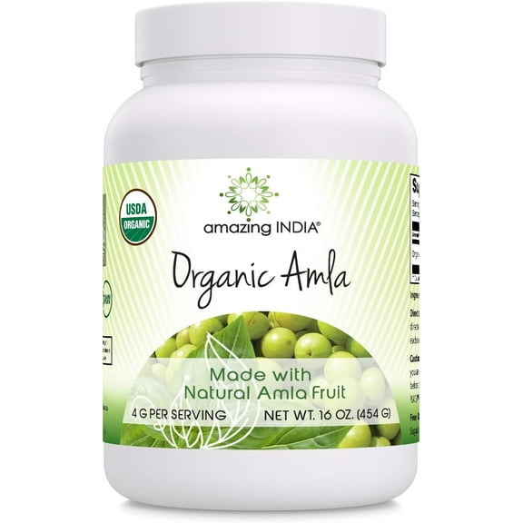 Amazing India USDA Certified Organic Amla Powder Supplement